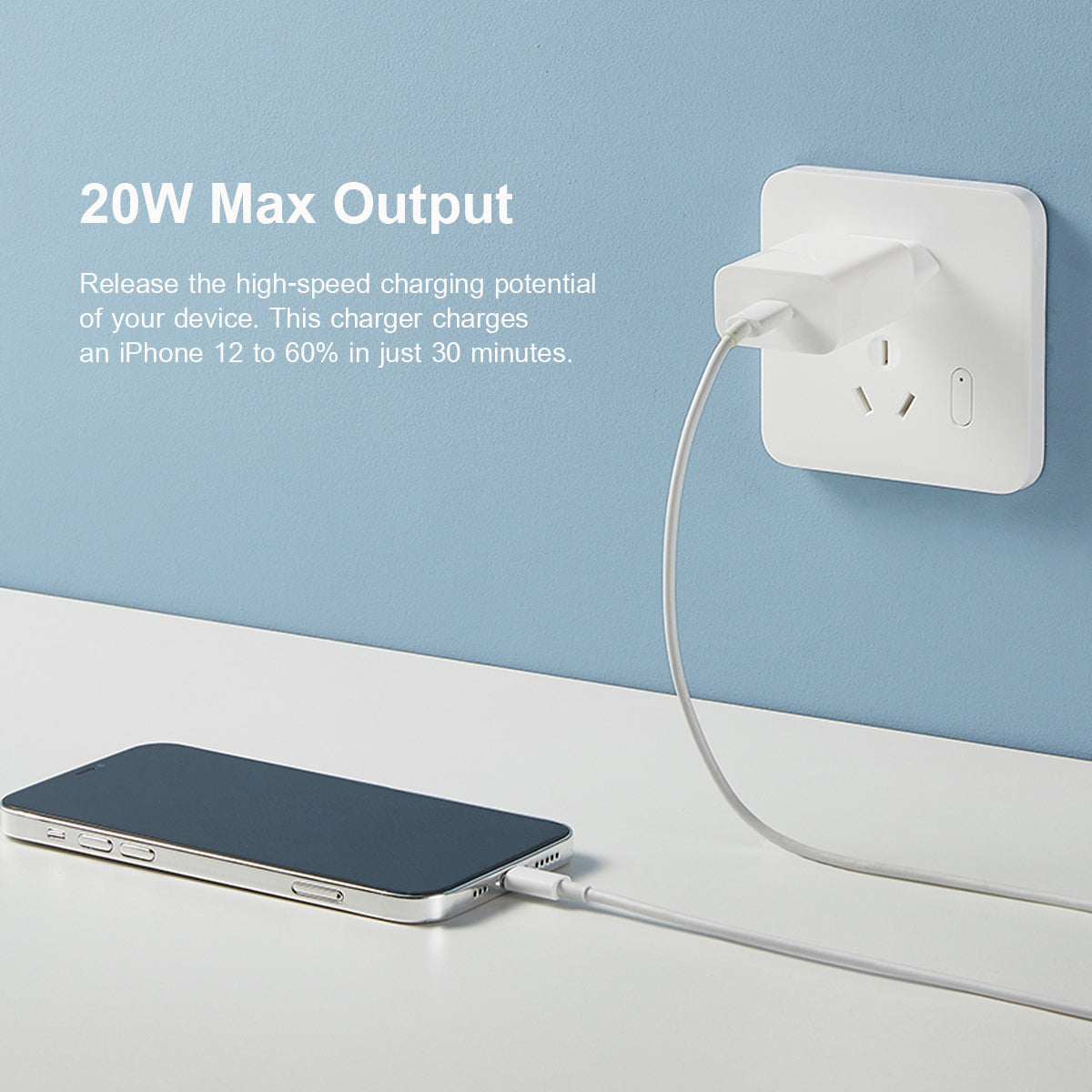 Cargador de red Xiaomi, 20W, 3A, 1 x USB-C, Blanco BHR4927GL