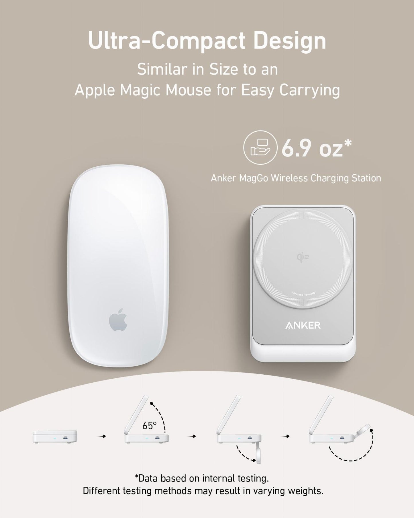 Anker MagGo 3in1 Wireless Network Charger, 15W, 1.67A, White B2557321