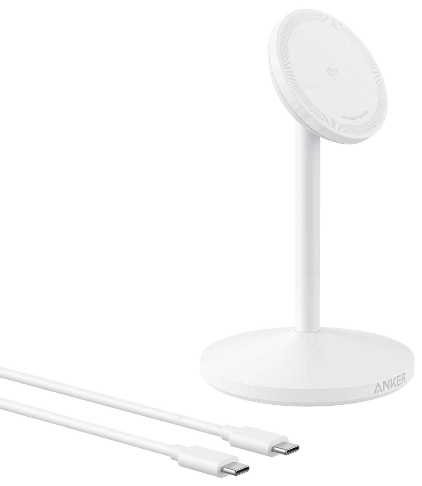 Cargador de Red Inalámbrico Anker MagGo Stand, 15W, 1.67A, Blanco A25X1H21