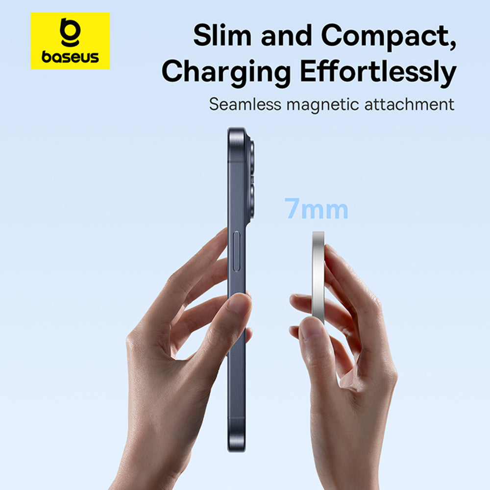 Cargador de Red Inalámbrico Baseus Simple Mini4 Air, 15W, 1.67A, Plateado P10278200S11-00