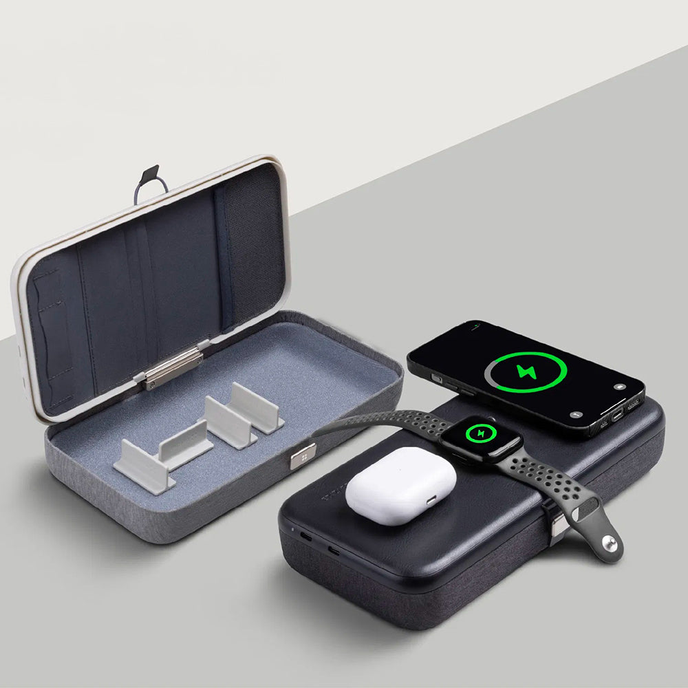 Cargador de Red Inalámbrico Edizard PowerCube 3in1, 65W, 3.25A, 1 x USB-C, Gris