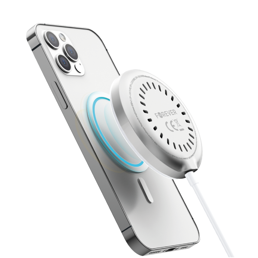 Forever MAWC-300, 15W, 1,67A, Plata, Cargador de red inalámbrico Forever