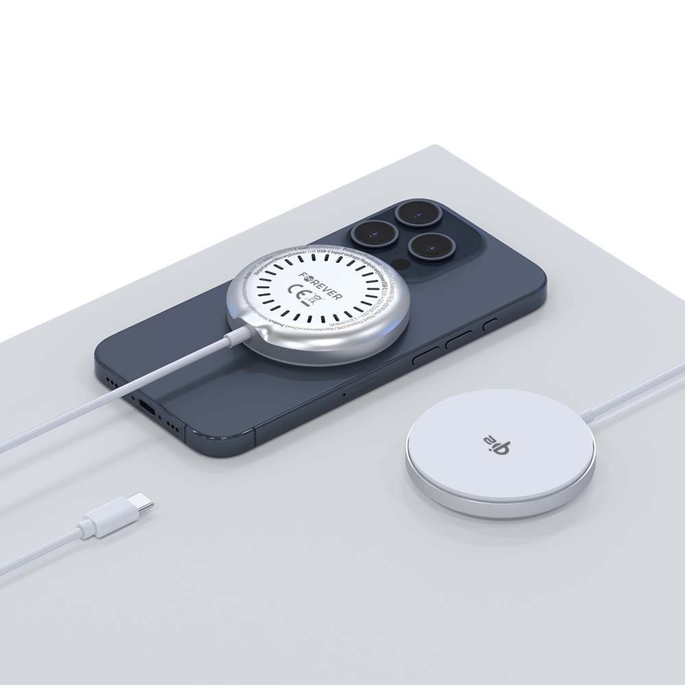 Forever MAWC-300, 15W, 1,67A, Plata, Cargador de red inalámbrico Forever