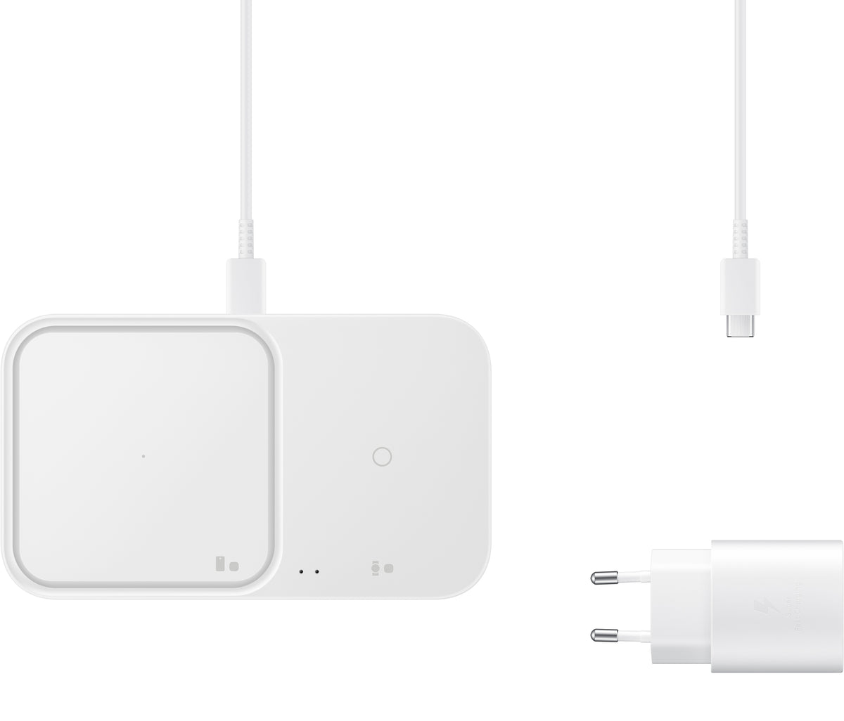 Cargador de Red Inalámbrico Samsung Duo, 15W, 1.67A, Blanco, Reacondicionado EP-P5400TWEGEU