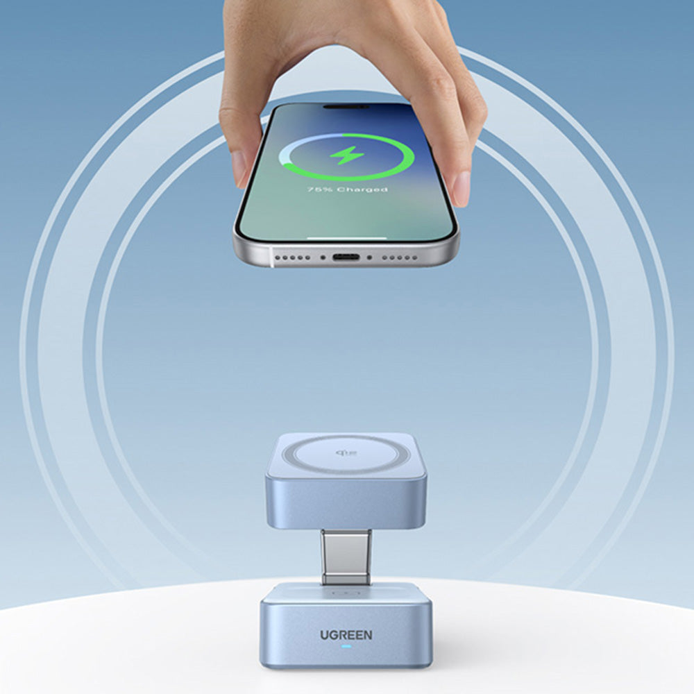 Cargador de Red Inalámbrico UGREEN W752 2en1, 35W, 3A, 1 x USB-C, Azul