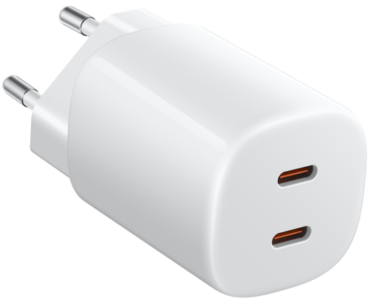 Cargador de red Xiaomi Nano Turbo, 45W, 3A, 2 x USB-C, Blanco BHR087OEU