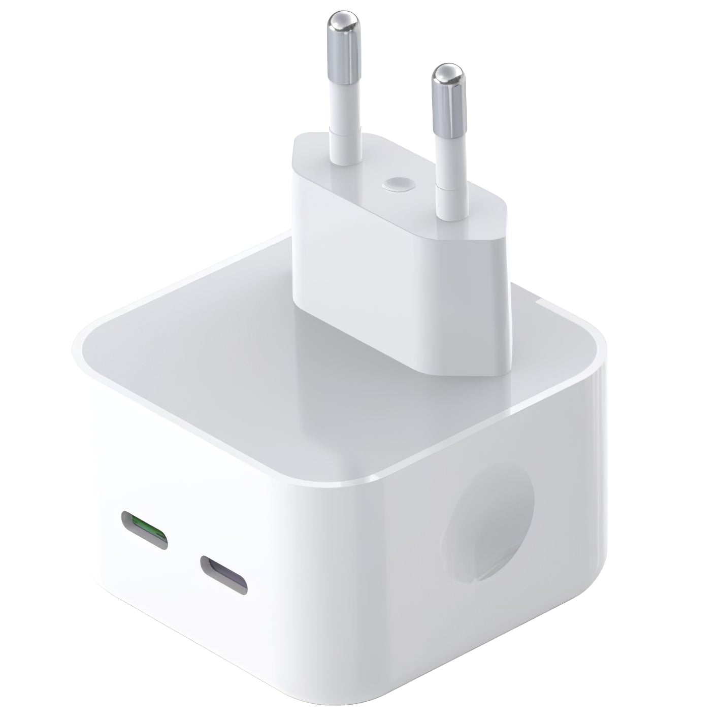 Cargador de red XO Design L102, 35W, 3A, 2 x USB-C, Blanco