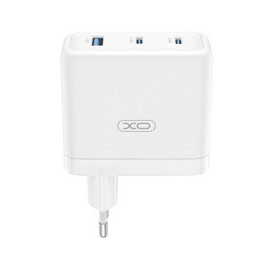 Cargador de Red XO Design CE35, 100W, 5A, 1 x USB-A - 2 x USB-C, Blanco