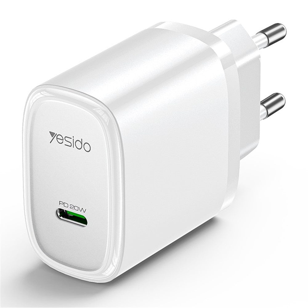 Cargador de Red Yesido YC57, 20W, 3A, 1 x USB-C, Blanco