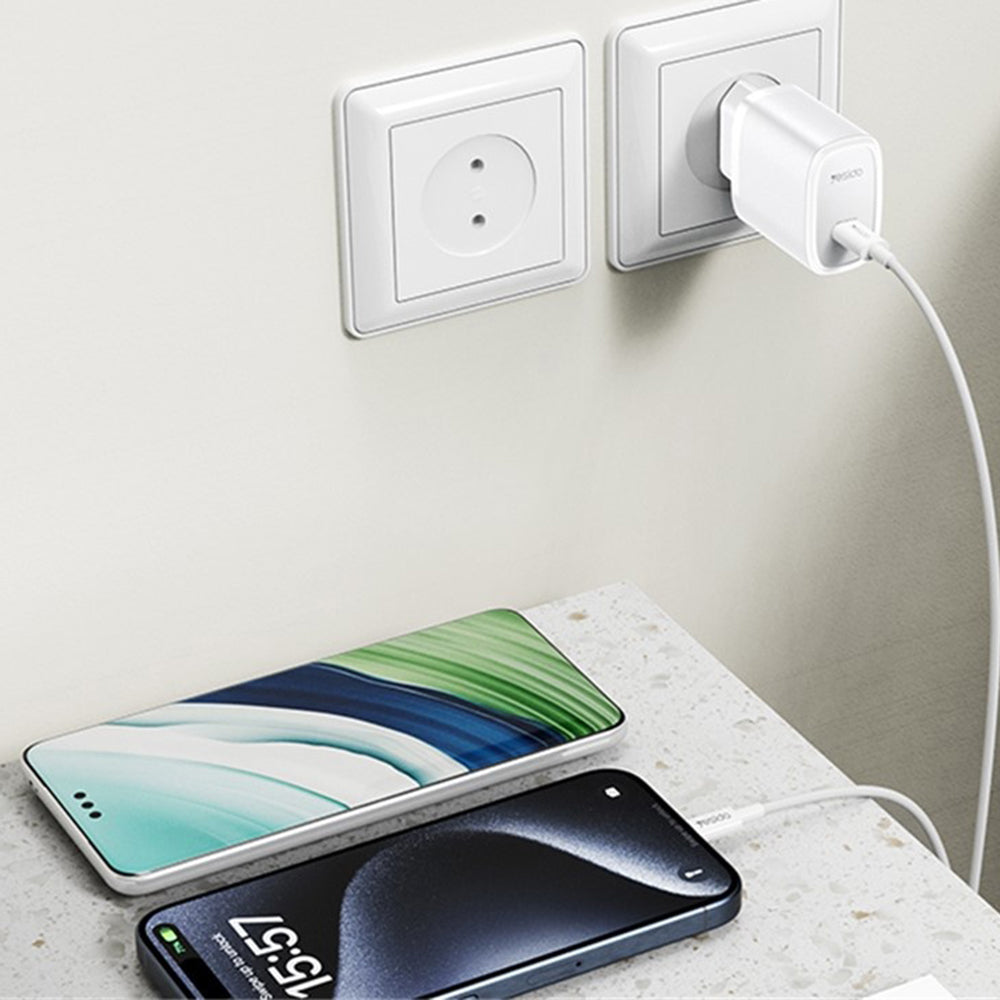Cargador de Red Yesido YC57, 20W, 3A, 1 x USB-C, Blanco