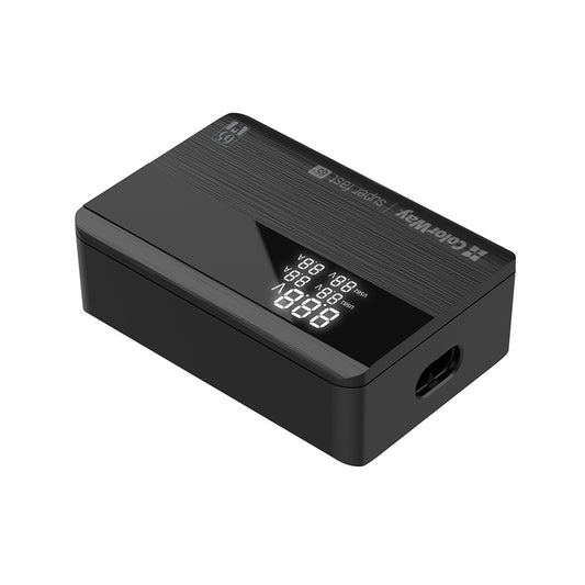 Cargador Estación ColorWay Display, 65W, 3.25A, 2 x USB-A - 2 x USB-C, Negro