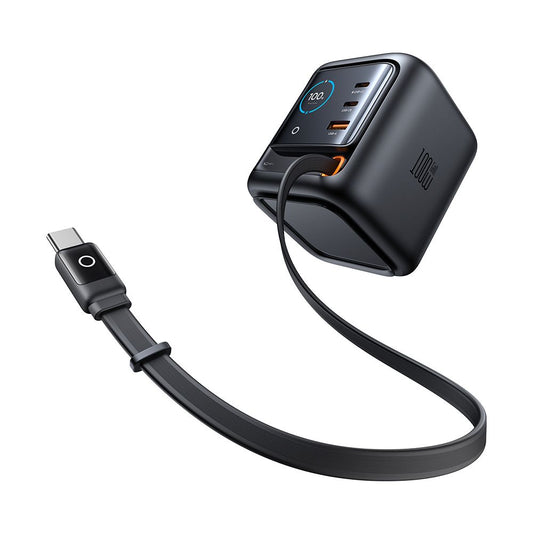 Cargador Estación Con Cable USB-C Mcdodo FreeGo CH-1391 Display, 100W, 5A, 1 x USB-A - 2 x USB-C, Negro