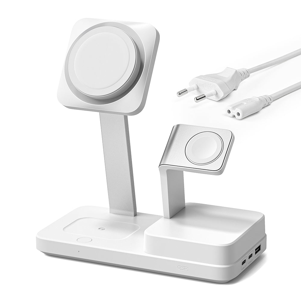 Cargador Estación ESR CryoBoost QI 6in1, 100W, 2 x USB-A - 1 x USB-C, Blanco