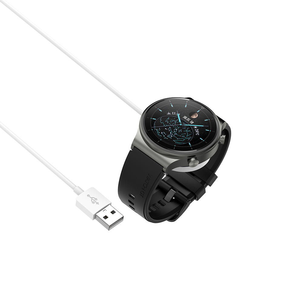 Cargador inalámbrico Techsuit THC1 para Huawei Watch Series, USB-A, Blanco