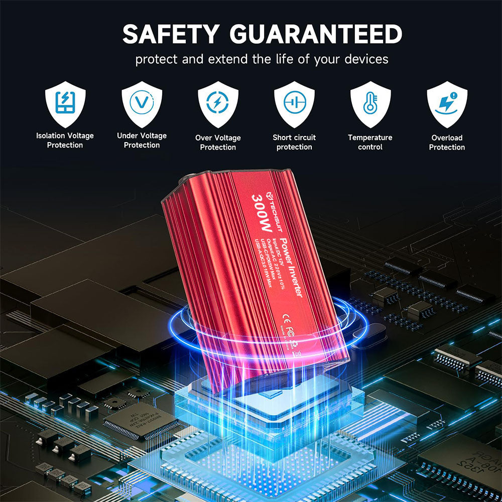 Inversor Eléctrico para Auto Techsuit FlexiCarVolt, 300W