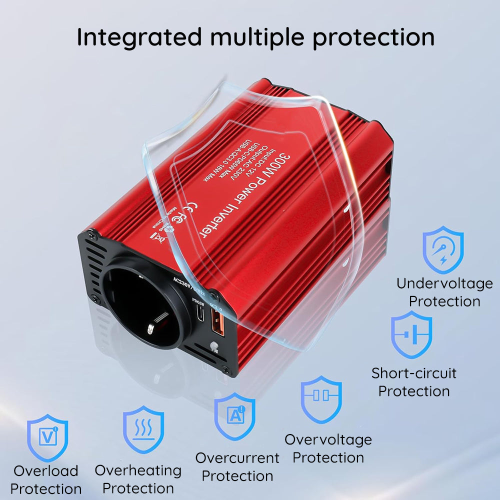 Inversor Eléctrico para Auto Techsuit FlexiCarVolt, 300W