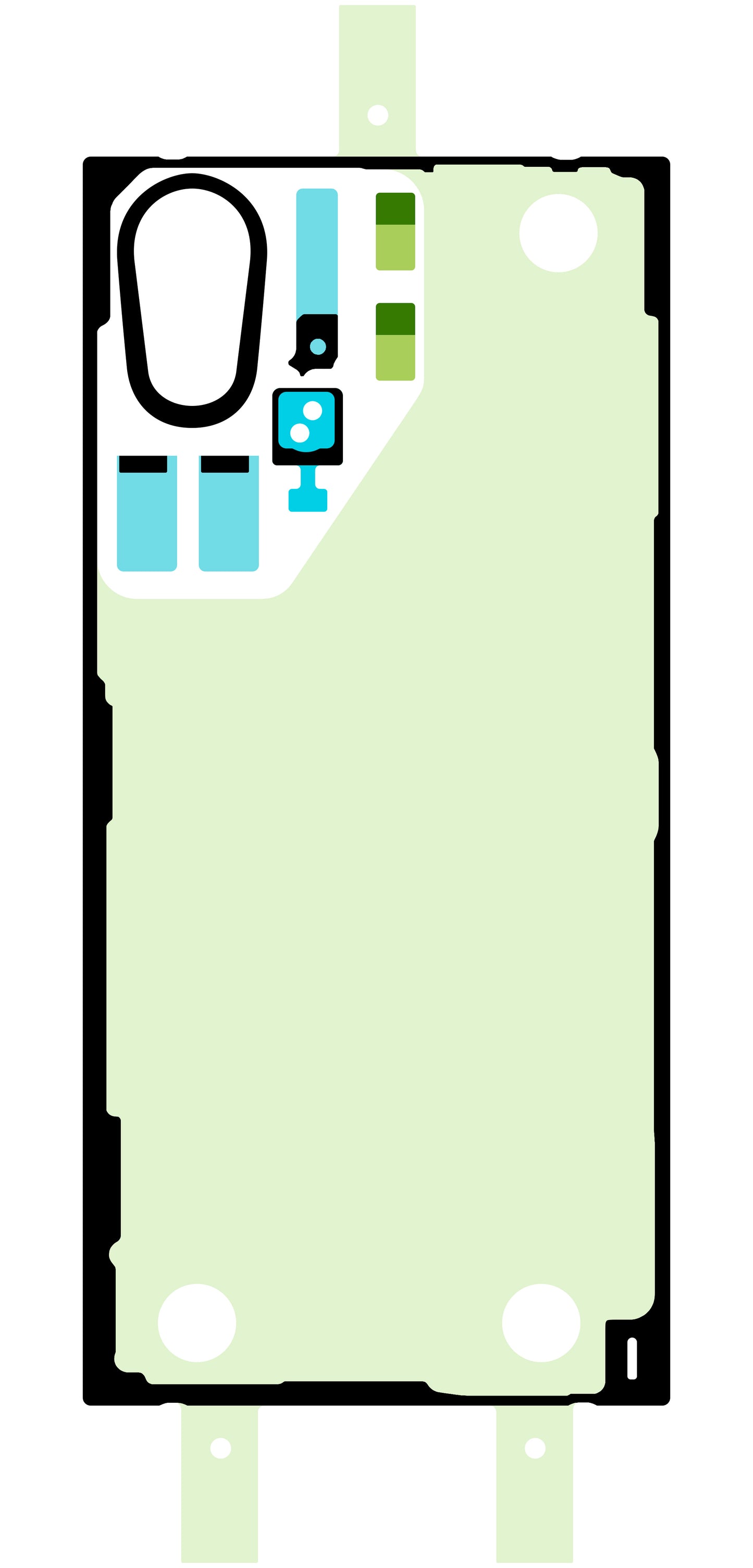 Kit Adhesivo Tapa de Batería Samsung Galaxy S22 Ultra 5G S908, Service Pack GH82-27490A