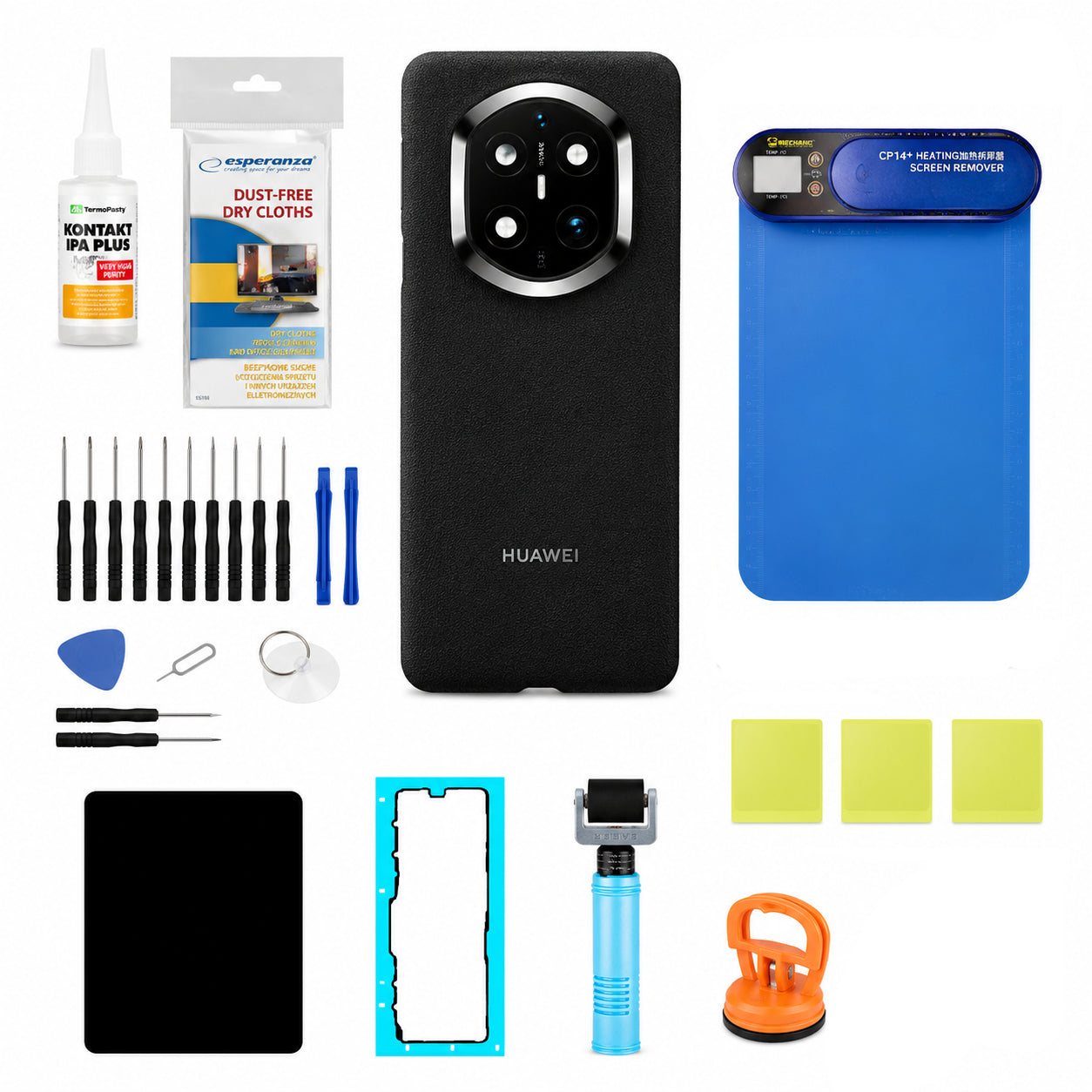 Kit Tapa de Batería Huawei Mate X7 Negro Service Pack y Herramientas de Servicio Dedicadas