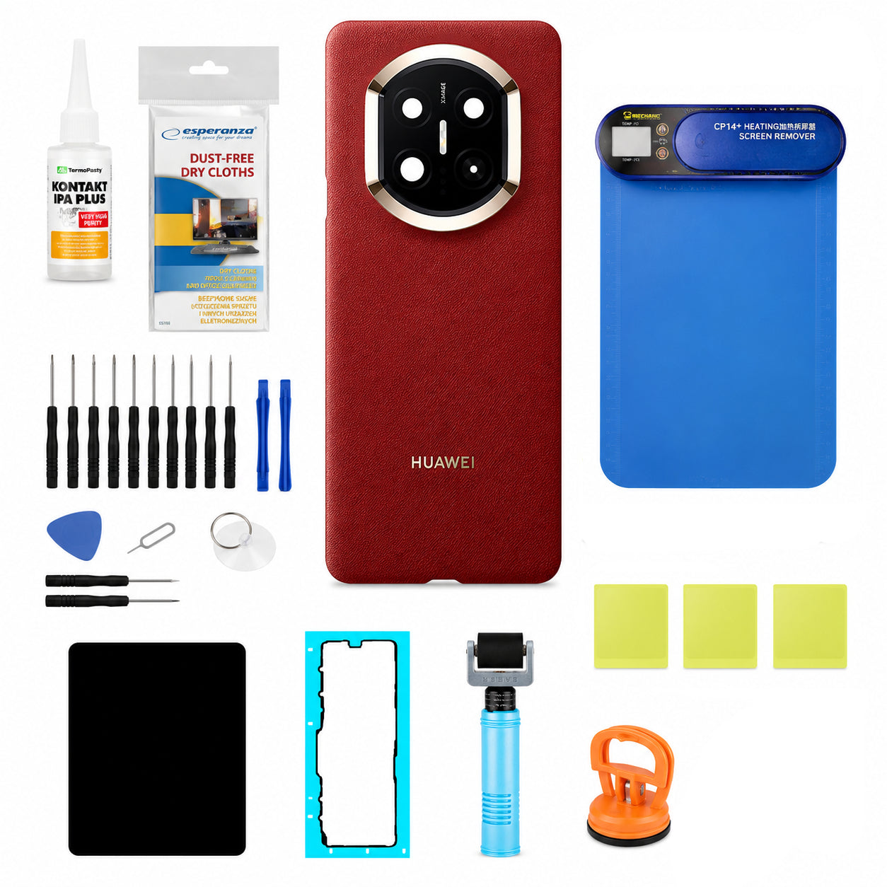 Kit Tapa de Batería Huawei Mate X7 Granate (Nebula Red) Service Pack y Herramientas de Servicio Dedicadas