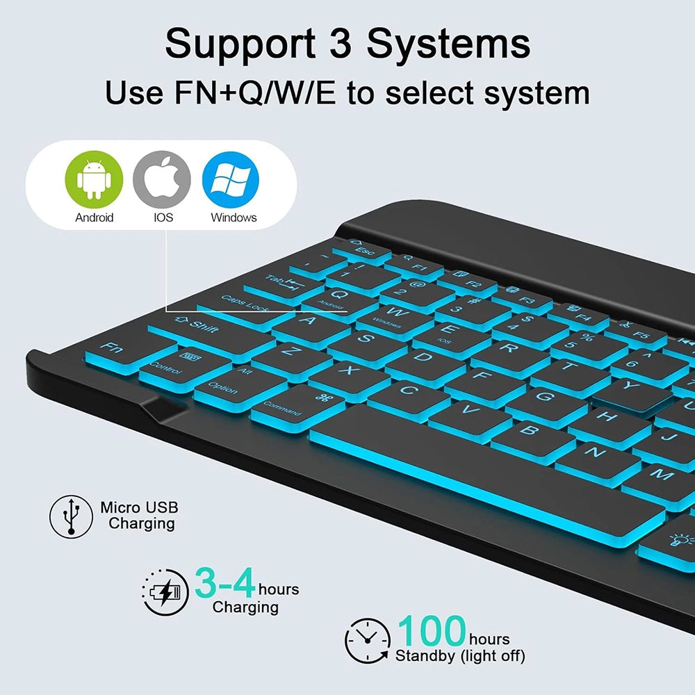 Kit Teclado Ratón Inalámbrico Techsuit AirCombo WKM1, BT / Wi-Fi, Negro