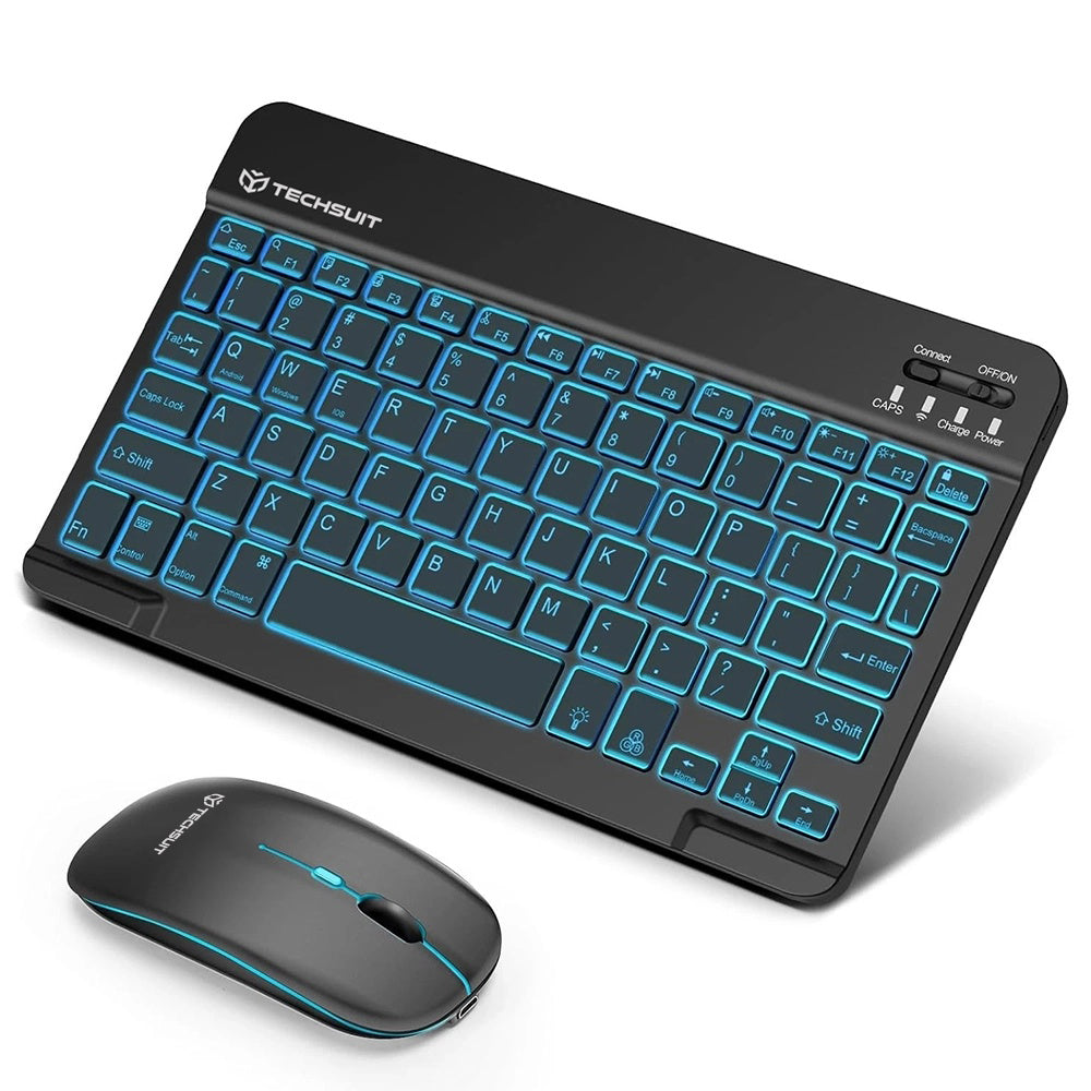 Kit Teclado Ratón Inalámbrico Techsuit AirCombo WKM1, BT / Wi-Fi, Negro