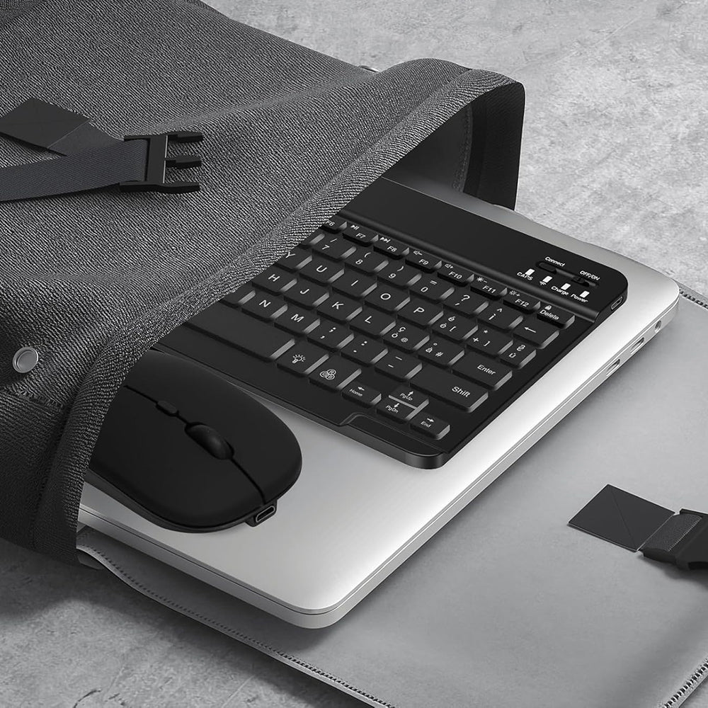 Kit Teclado Ratón Inalámbrico Techsuit AirCombo WKM1, BT / Wi-Fi, Negro