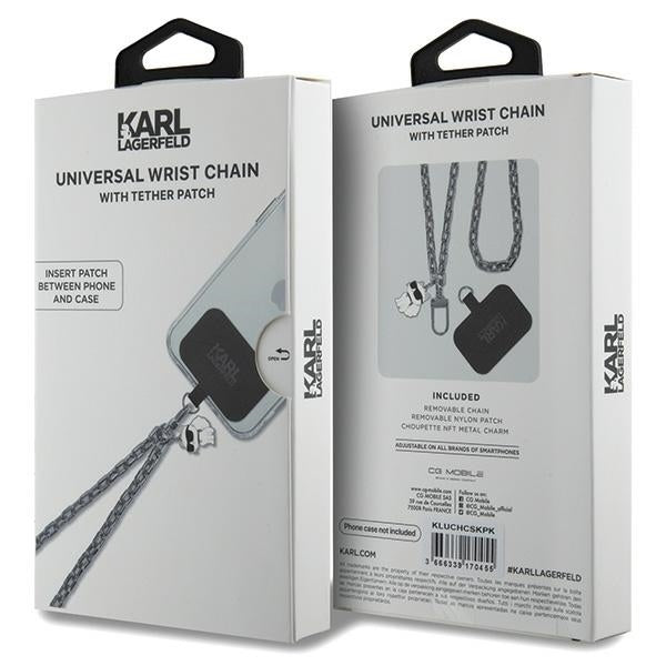 Llavero para Teléfono Karl Lagerfeld Choupette, Plateado