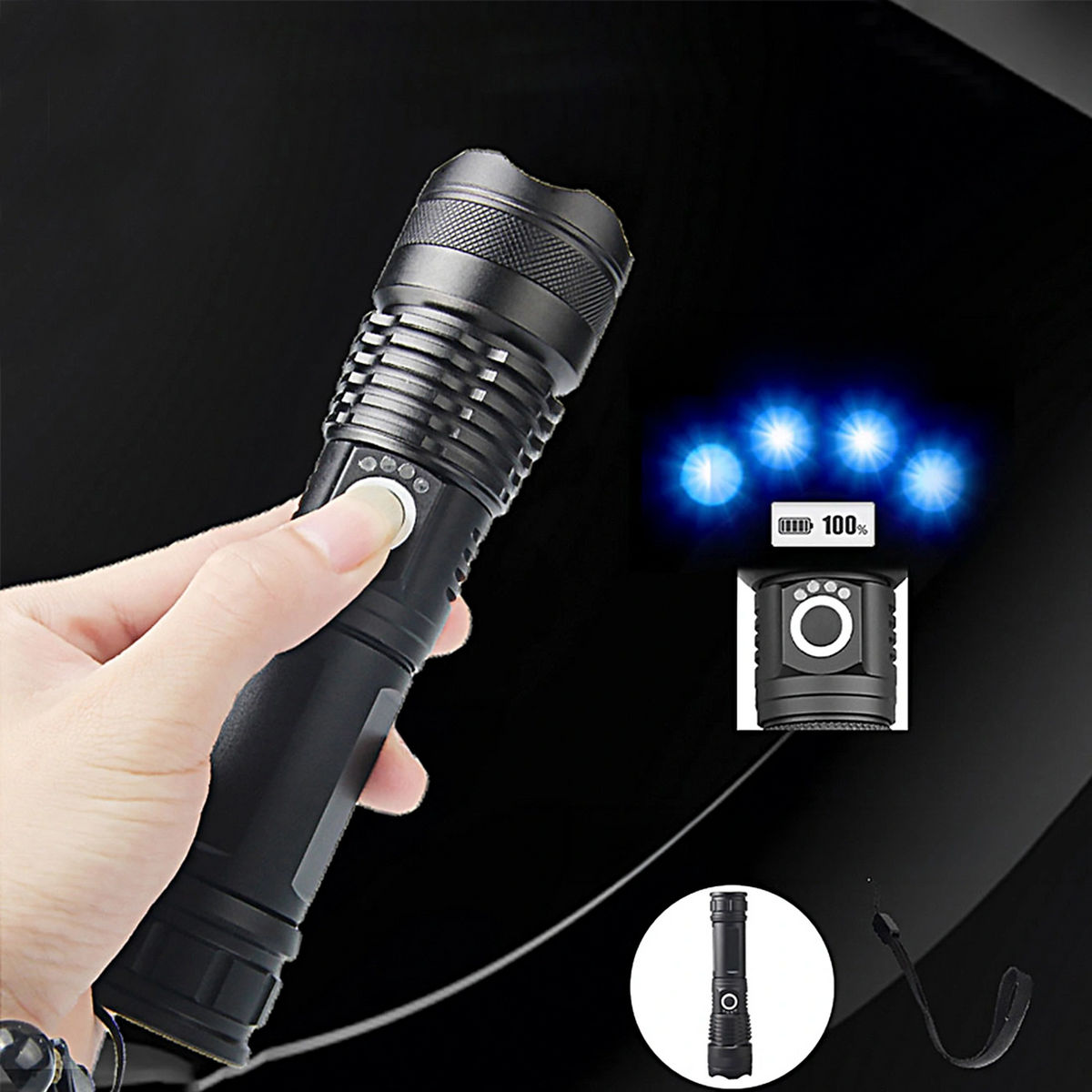 Linterna LED WZK WLT-15W, 1500lm, IP65