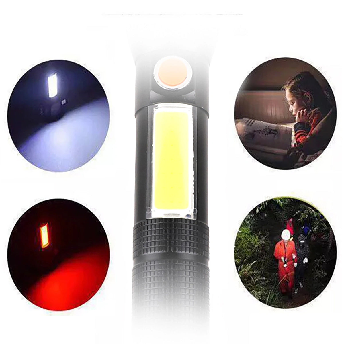Linterna LED WZK WLR-31 3en1, 5W, 500lm