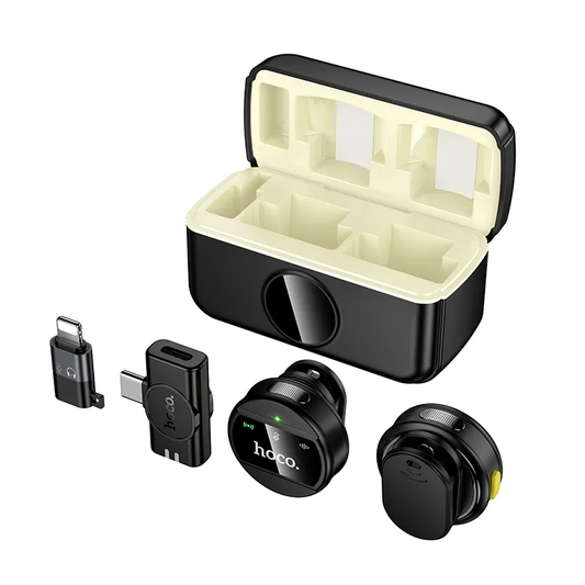 Lavalier HOCO L22, USB-C / Lightning, Set 2 piezas, Negro