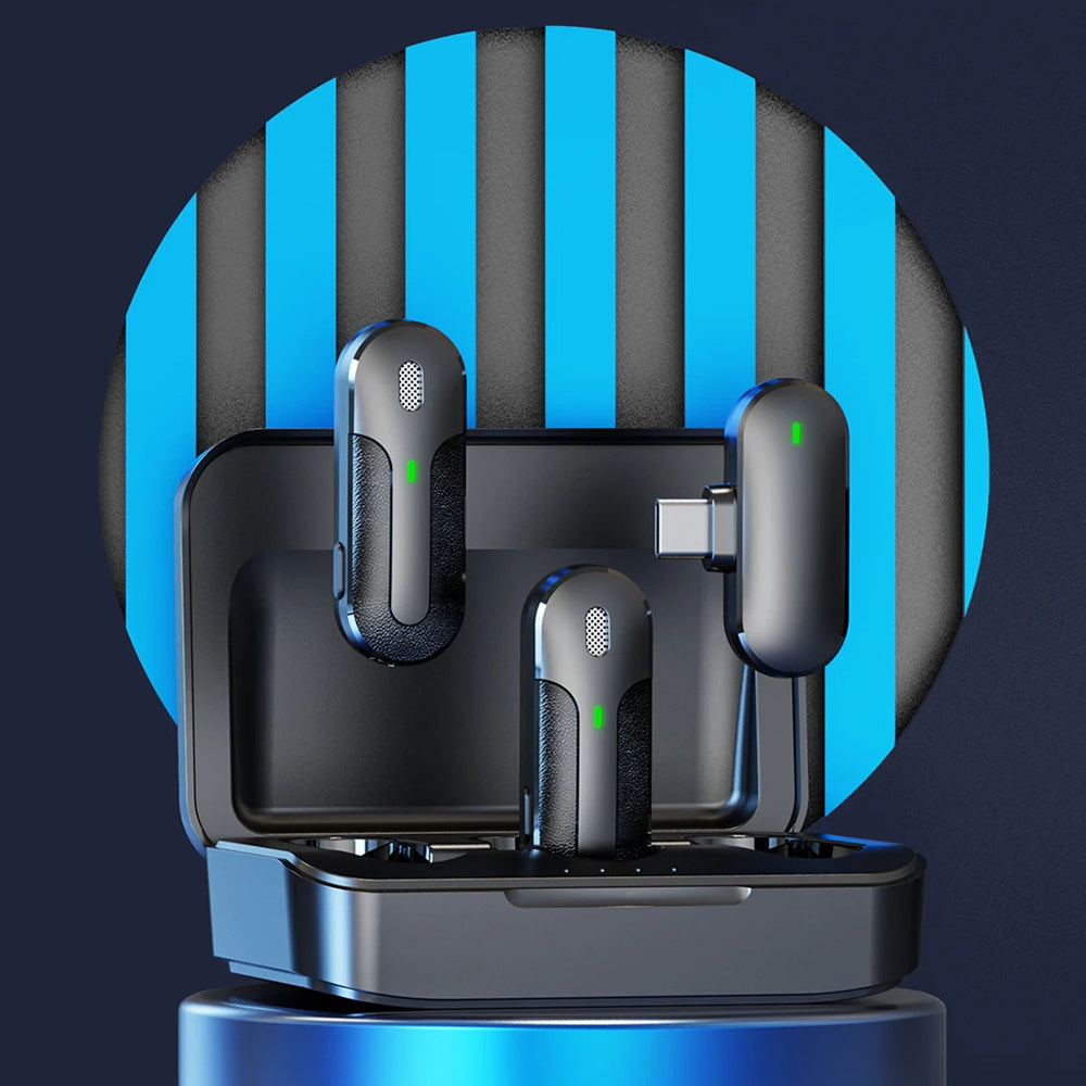 Lavalier Yesido KR17, USB-C, Set 2 piezas, Negro