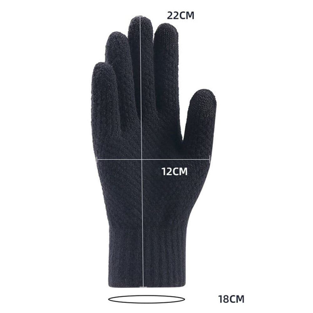 Guantes de Invierno Táctiles para Hombre Techsuit ST0013, Talla 22cm, Gris