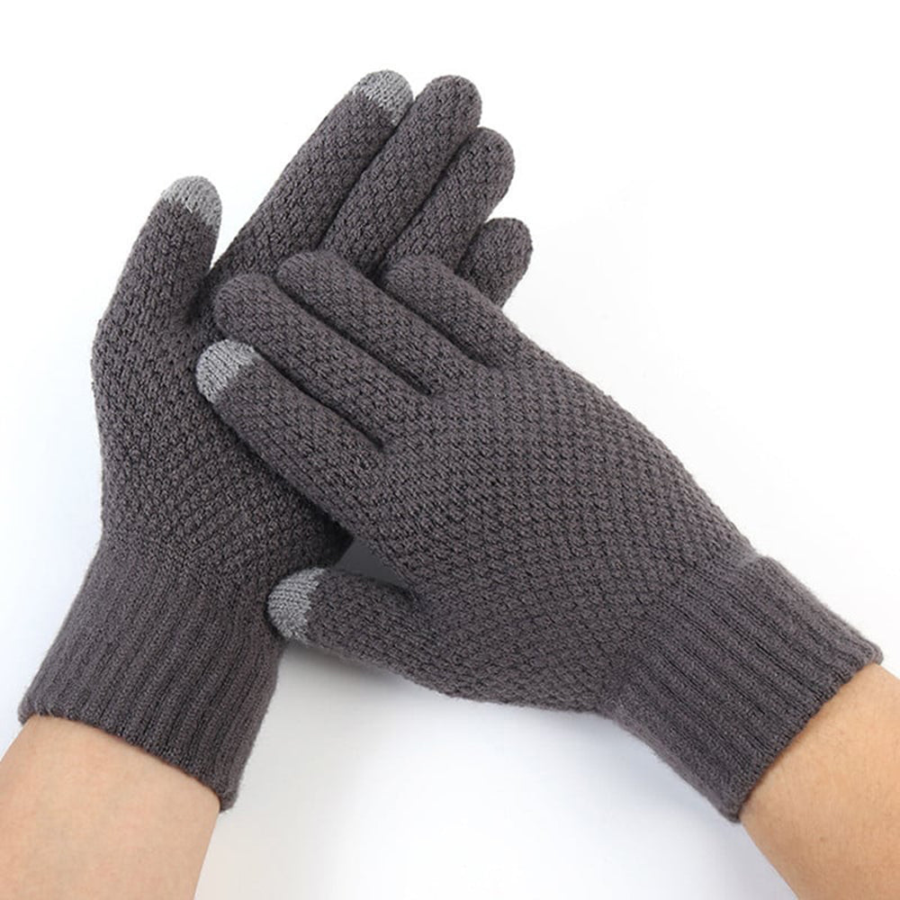 Guantes de Invierno Táctiles para Hombre Techsuit ST0013, Talla 22cm, Gris