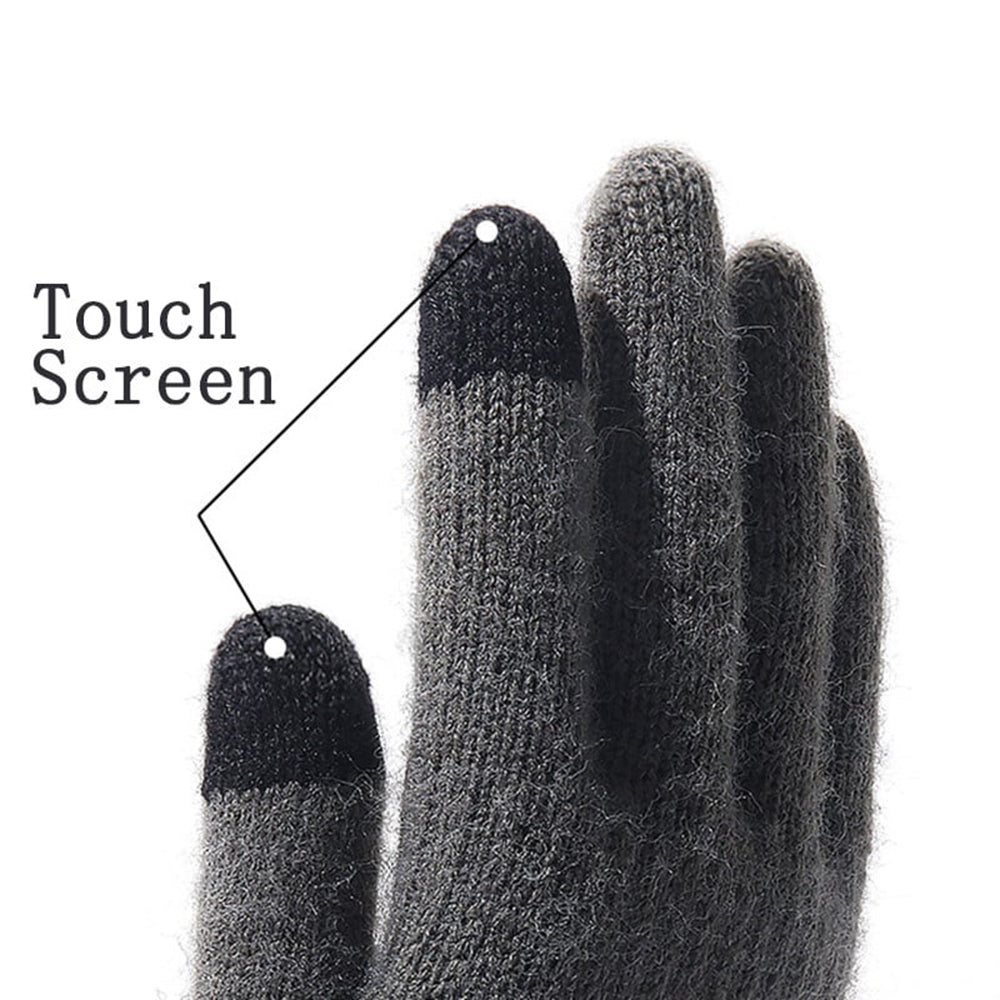 Guantes de Invierno Táctiles para Hombre Techsuit ST0013, Talla 22cm, Gris