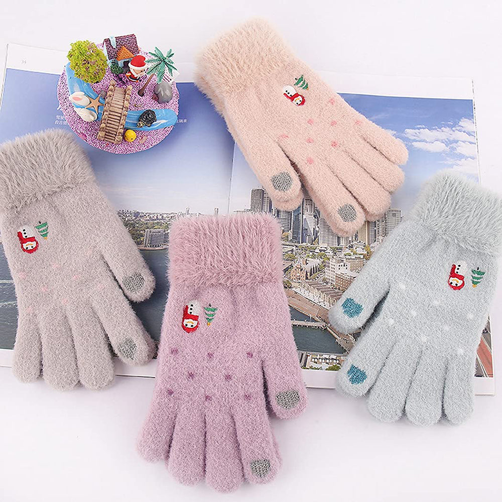 Guantes de Invierno Táctiles para Mujer Techsuit ST0011, Talla 17cm, Azules