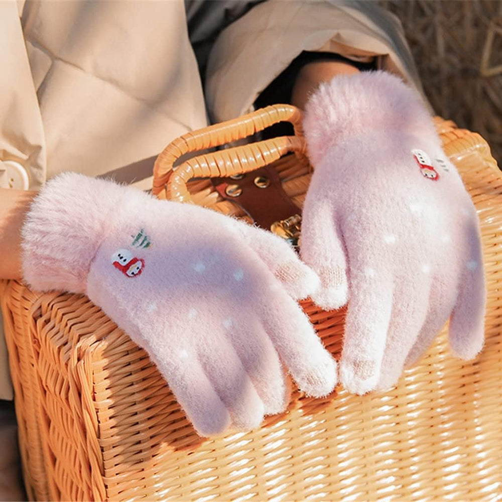 Guantes de Invierno Táctiles para Mujer Techsuit ST0011, Talla 17cm, Azules