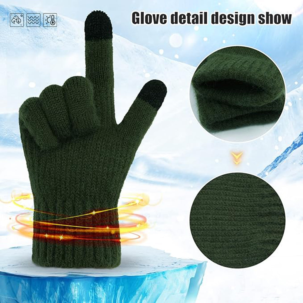 Guantes de Invierno Táctiles Unisex Techsuit ST0012, Talla 22cm, Azul Marino