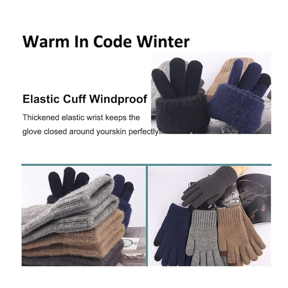 Guantes de Invierno Táctiles Unisex Techsuit ST0012, Talla 22cm, Gris
