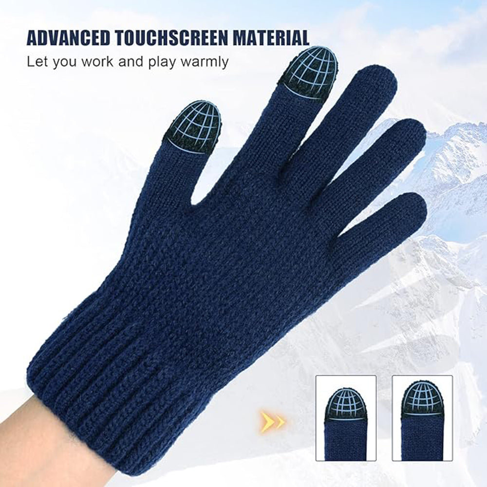 Guantes de Invierno Táctiles Unisex Techsuit ST0012, Talla 22cm, Gris