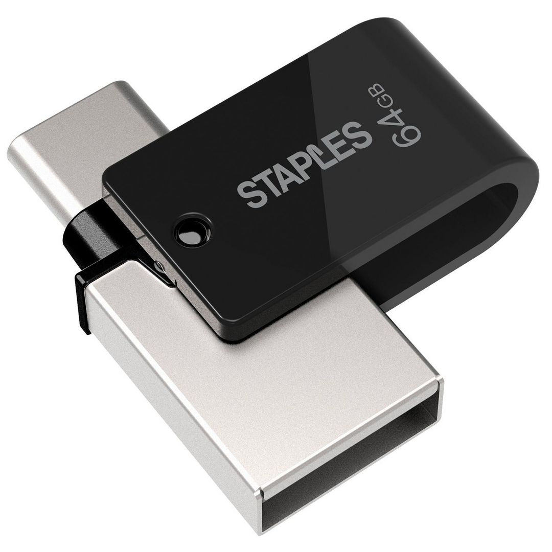 Memoria Externa USB-A 3.1 / USB-C Staples K23, 64Gb EKMMD64GK233CST
