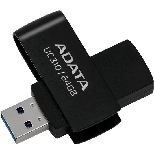 Memoria Externa USB-A 3.2 Adata UC310, 64Gb UC310-64G-RBK