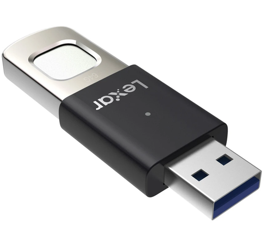 Memoria Externa USB-A 3.2 Lexar JumpDrive Fingerprint F35 Pro, 64Gb