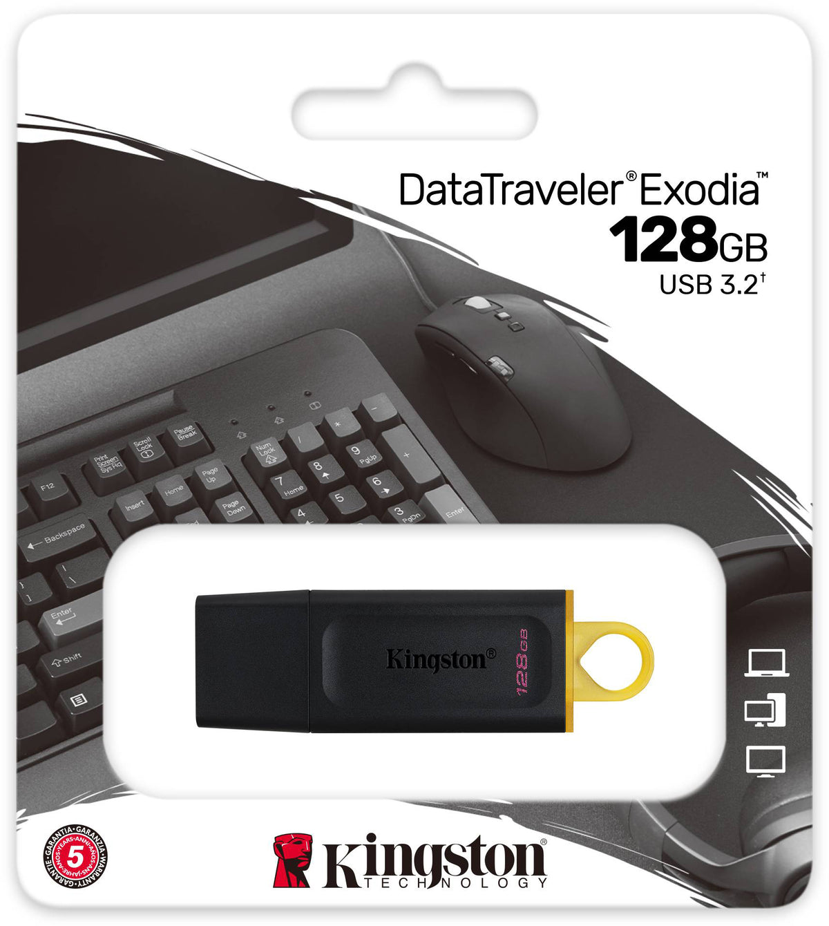 Memoria Externa USB-A 3.2 Kingston DT Exodia, 128Gb DTX/128GB