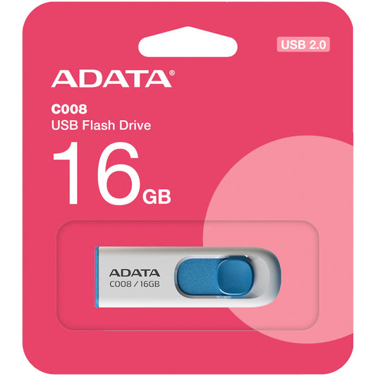 Memoria Externa USB-A Adata C008, 16Gb AC008-16G-RWE