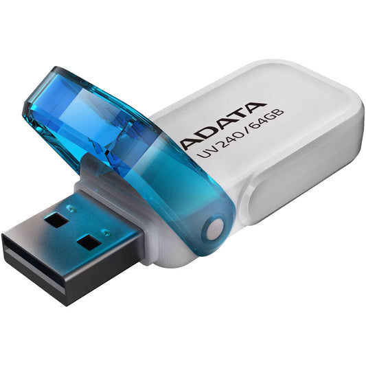 Memoria externa USB-A Adata UV240, 64Gb AUV240-64G-RWH