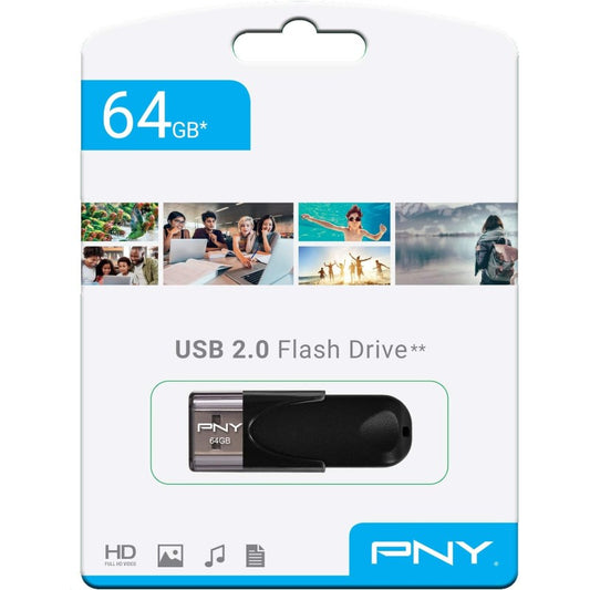 Memoria Externa USB-A PNY Attache 4, 64Gb FD64GATT4-EF