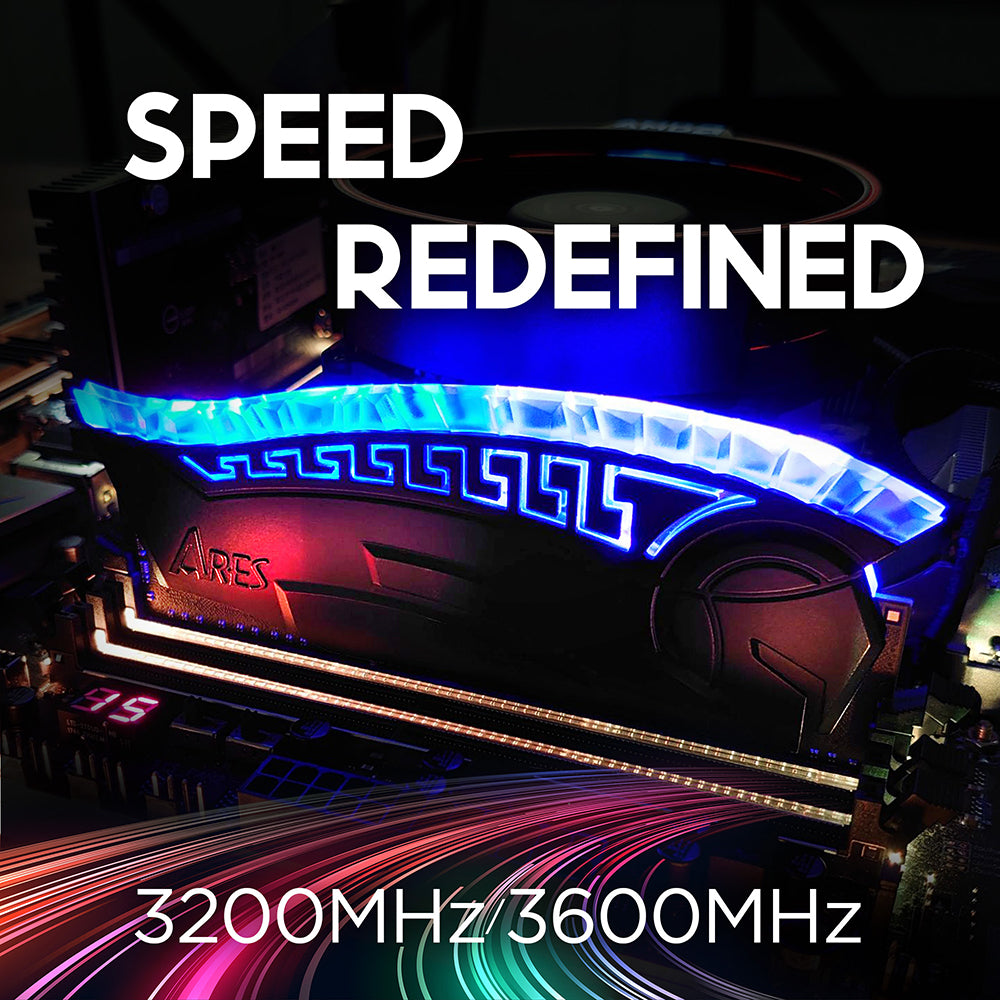 Memoria RAM Dato Ares Armor, DDR4, RGB, 8GB, 3600Mhz, CL18, Negra AMRGB1G88G36K