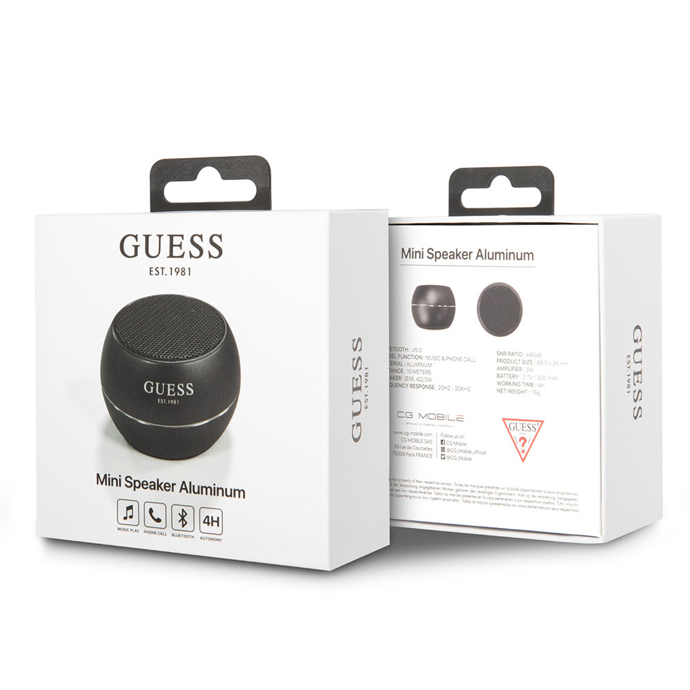 Altavoz Portátil Bluetooth Guess, 3W, Negro