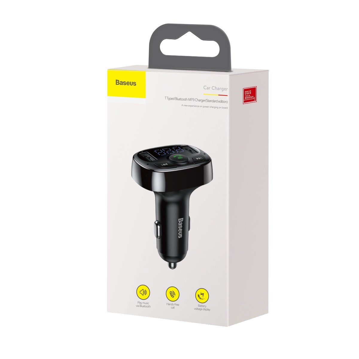 Modulador FM Bluetooth Baseus S-09A, 2 x USB-A - 1 x microSD CCMT000001