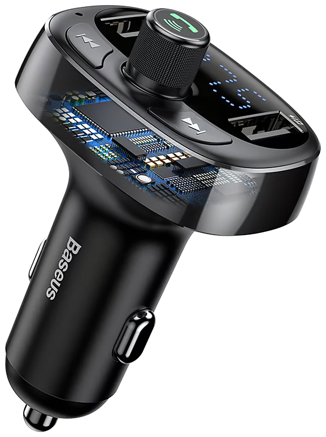Modulador FM Bluetooth Baseus S-09, 2 x USB-A - 1 x microSD CCMT000301